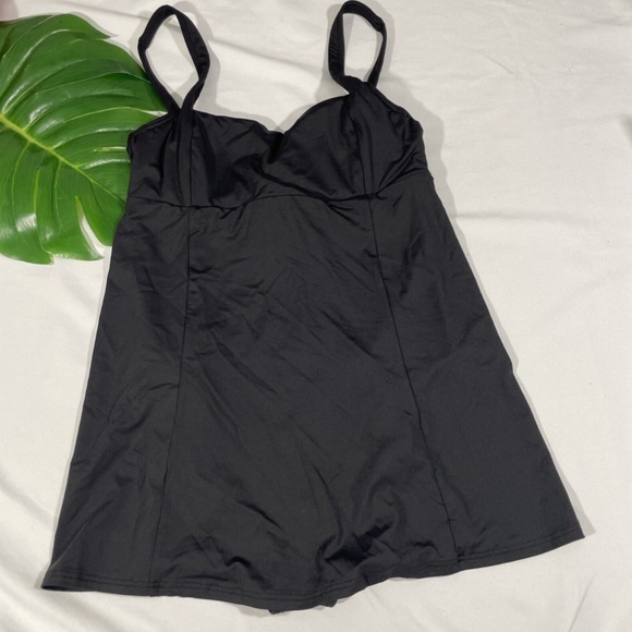 NEW Sea Level Skirted Dress One Piece‎ Swimsuit in Black [ 6 US ] - Picture 6 of 12